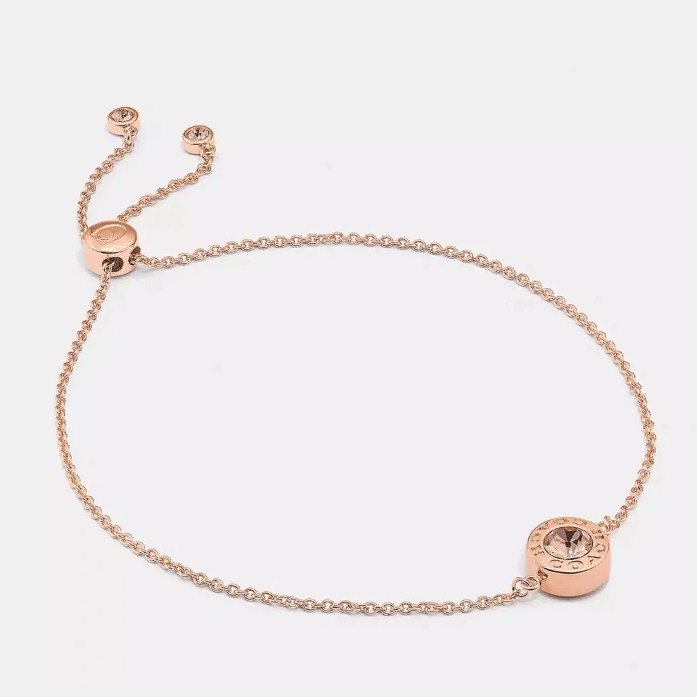 NEW• COACH ROSE GOLD SLIDER BRACELET